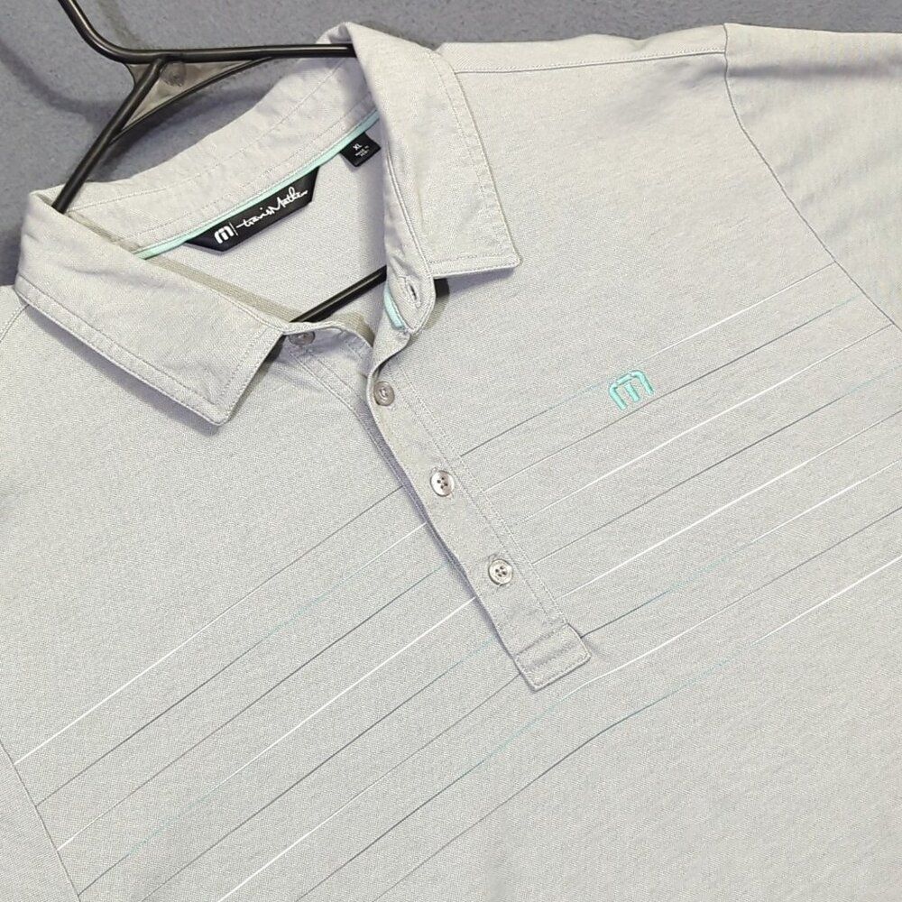 Travis Mathew Polo Shirt Men's XL Gray Short Sleeve Golf Casual